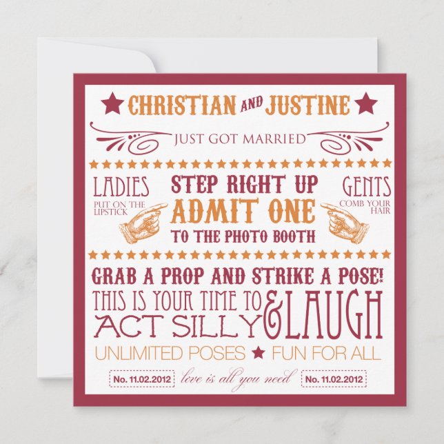 Photo Booth Signage Invitation (Front)