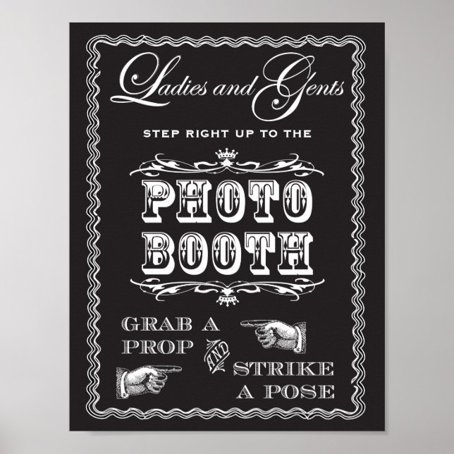 Photo Booth Strike A Pose Sign (Front)