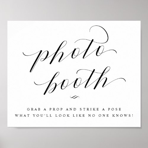 Photo Booth Strike a Pose Wedding Reception Sign
