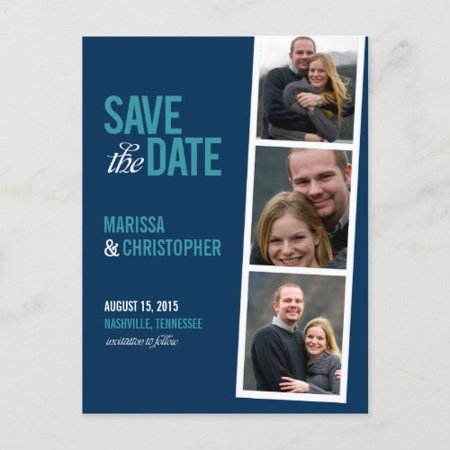Photo Booth Style Save The Date Card