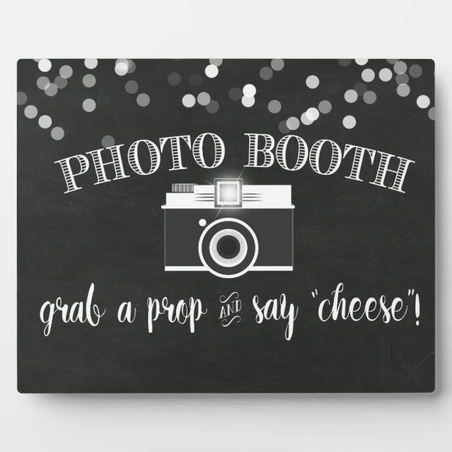 Photo Booth Table Sign Plaque (Front)