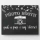 Photo Booth Table Sign Plaque | Zazzle