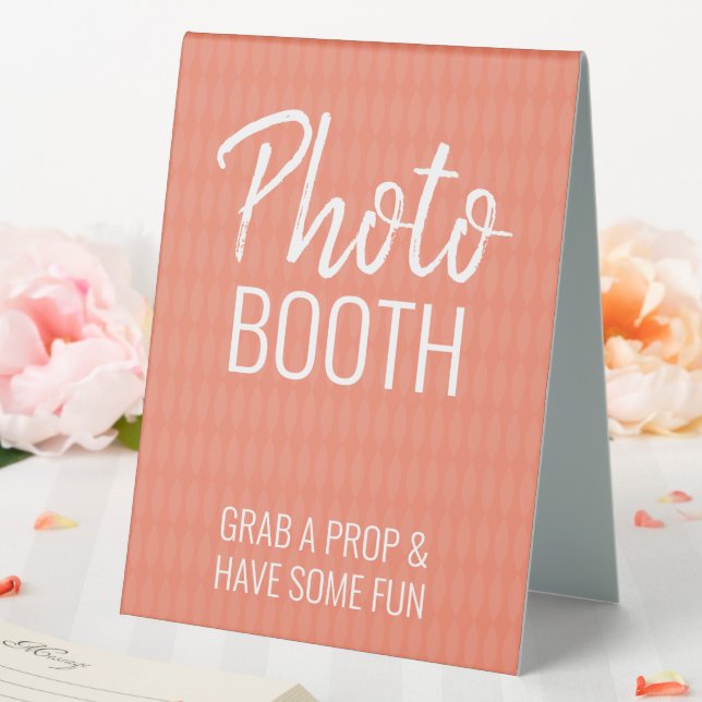 Photo Booth Table Tent Sign (In SItu (Wedding))
