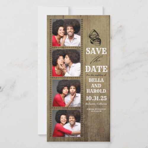 Photo Booth Themed Rustic Country Save the Date