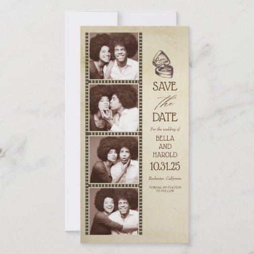 Photo Booth Themed Vintage Save the Date
