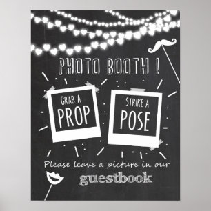 Photo booth wedding guestbook sign chalkboard