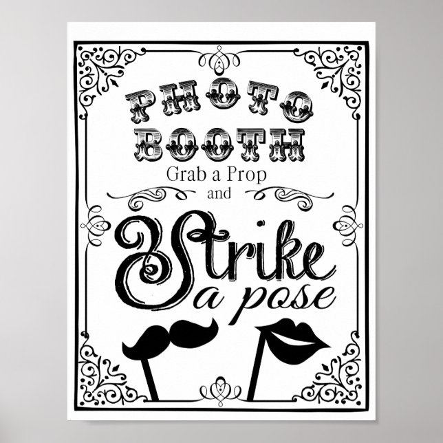 PHOTO BOOTH  wedding or party sign (Front)