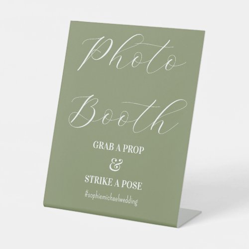 Photo Booth Wedding Sage Green Sign 