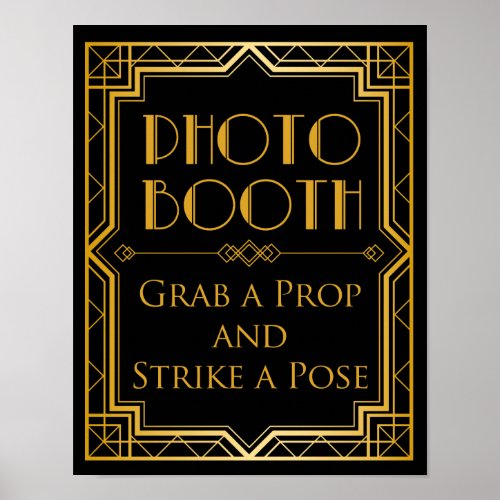 Photo Booth  Wedding Sign  Gatsby Art Deco