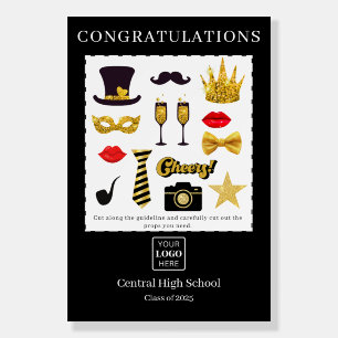Photo Booth with Props Graduation Foam Board