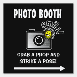 Photo booth yard sign for wedding or Birthday