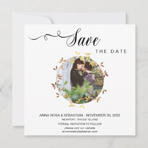 *~* PHOTO Botanical Boho Wedding Save The Date