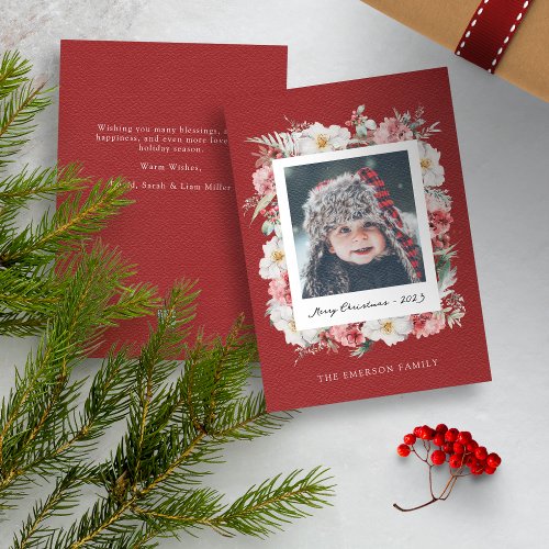 Photo Botanical Christmas Card