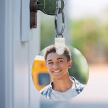 Photo boy girl keychain<br><div class="desc">Personalize and add a photo.</div>