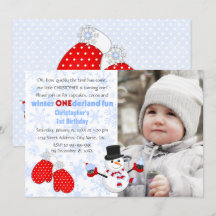 Photo Boy's Winter ONEderland Birthday Party