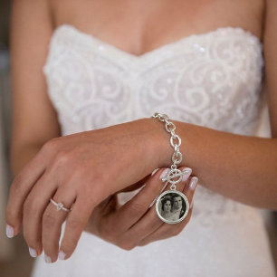 Photo Bridal Charm Bracelet [add your own photo]