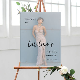 Photo Bridal Shower modern welcome Poster