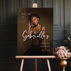 Photo Bridal Shower modern welcome Poster