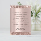 Photo Bridal Shower Rose Gold Glitter Graduation Invitation (Standing Front)