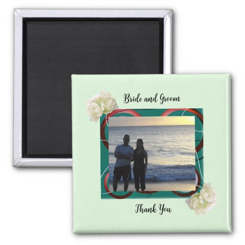 Photo Bride and Groom Wedding Magnet