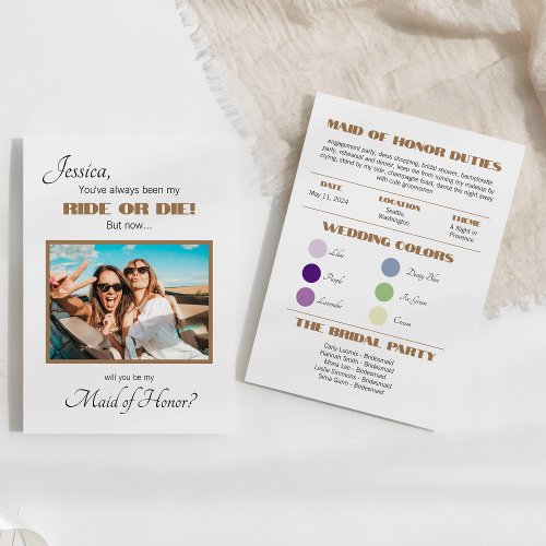 Photo Bridesmaid Proposal Card