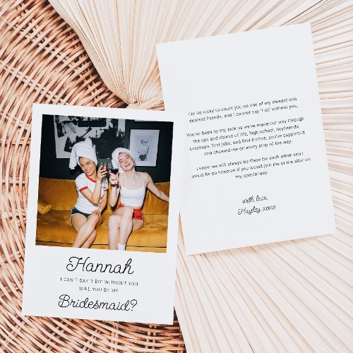Photo Bridesmaid Proposal Flat