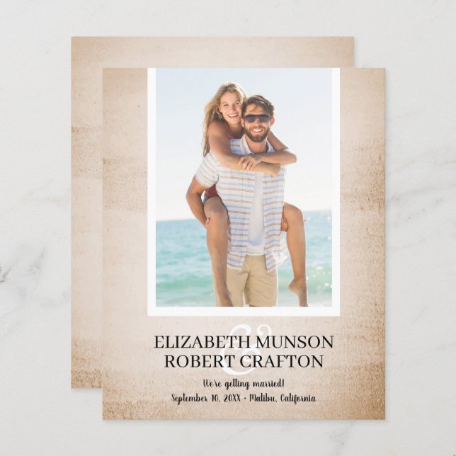 Photo Budget Wedding Save The Date (Front/Back)