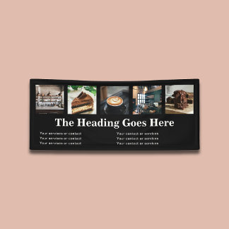 Photo Business Bold Serif Minimalist Black Banner