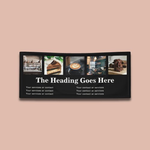 Photo Business Bold Serif Minimalist Black  Banner