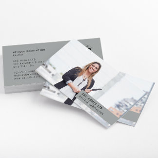Photo Business Card | Easy Custom Branding | Gray