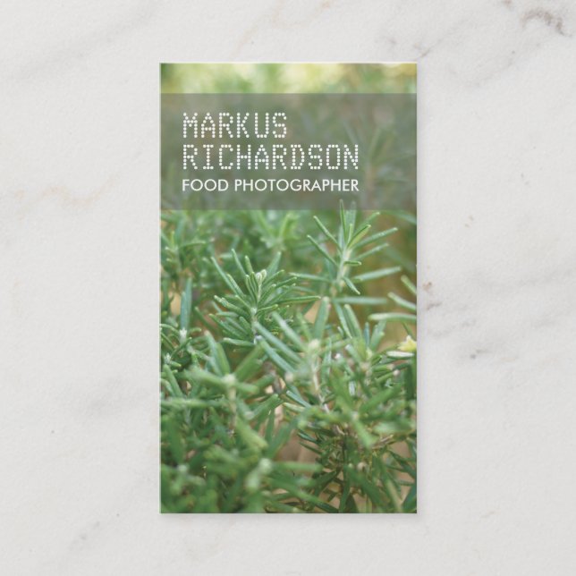 PHOTO Business Card for Photographers or Chefs (Front)