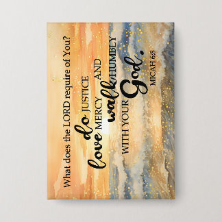 Photo button Magnet-Micah 6:8