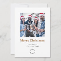 Photo Calendar 2024 Company Logo QR Gold Christmas