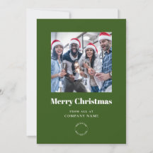 Photo Calendar 2024 Company Logo QR Green Xmas