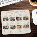 Photo Calendar 2025 Full Year Beige Mousepad<br><div class="desc">2025 Photo Calendar with 8 pictures. Neutral beige color palette with full year calendar for Twenty Twenty Five. Please see my personalized calendars collection for more designs.</div>