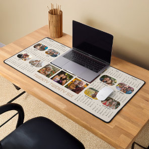 Photo Calendar 2026 Full Year 14 Photos Beige Desk Mat