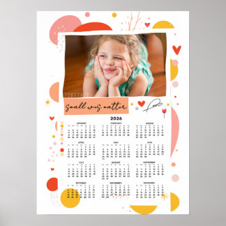Photo Calendar 2026 Small Wins Matter Poster 18x24