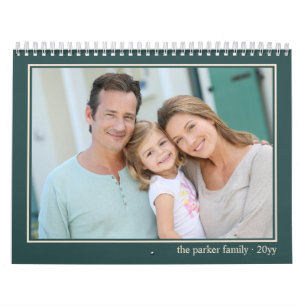 Photo Calendar Big Picture each Month Green