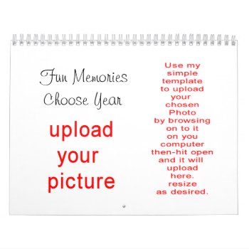 Photo Calendar Do-it-yoursef- Upload Your Pictures by MakaraPhotos at Zazzle
