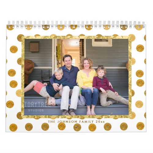 Photo Calendar Golden Dots