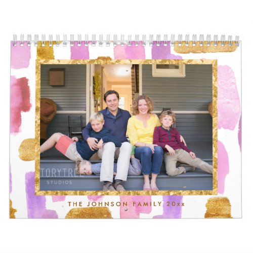 Photo Calendar Pink And Gold