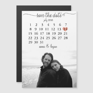 Photo Calendar Save the Date Magnetic Invitation