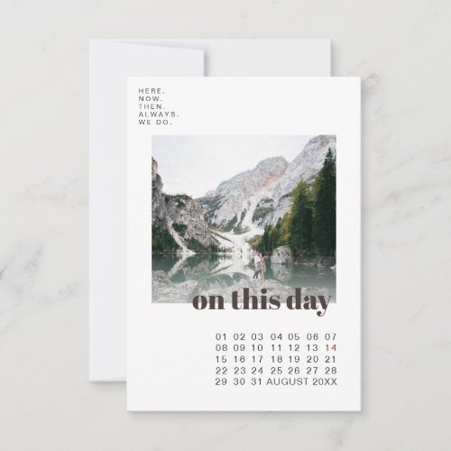 Photo  Calendar  Simple Typography Save the Date