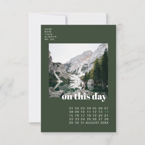 Photo  Calendar  Simple Typography Save the Date