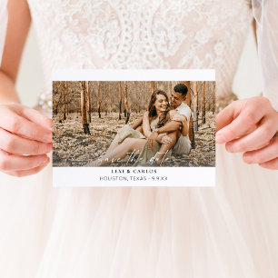 Photo & Calligraphy 3 Mod W Save the Date Invitation