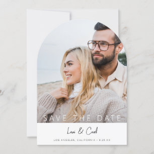Photo & Calligraphy 5 MOD V Save the Date Arc Invitation