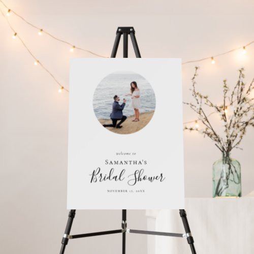 Photo Calligraphy Bridal Shower Welcome Sign