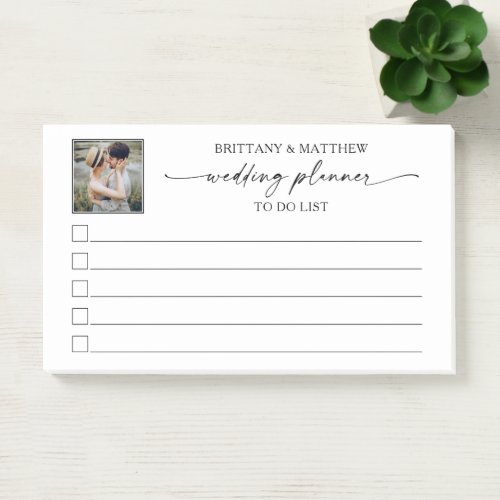 Photo Calligraphy Ink Wedding Planner To Do List Post_it Notes
