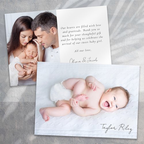 Photo Calligraphy Name Birth Stats New Baby Announcement