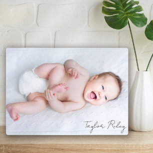 Photo Calligraphy Name New Baby Plaque